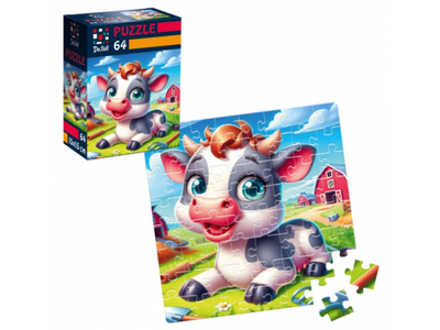 Пазл Веселая коровка, Vladi Toys, 64 эл., DT1234-19