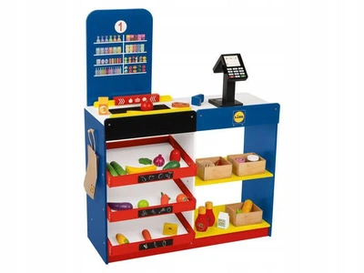 Детский деревянный магазин PLAYTIVE с кассой и аксессуарами 24 элемента (3+)