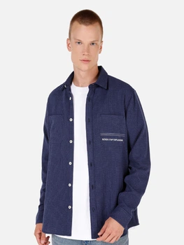 Рубашка хлопковая мужская Colin's CL1071027DNV M Dark Navy (8684112315454)