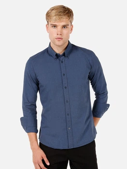 Рубашка хлопковая мужская Colin's CL1071394NAV S Navy (8684112324005)