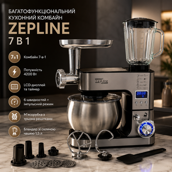 Многофункциональный кухонный комбайн Zepline 7 в 1
