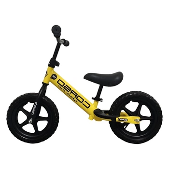 Беговел детский Corso Sprint Ju- SQ-32680,желтый, колеса 12" EVA, подножка