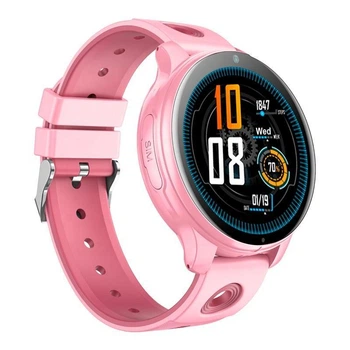 Детские смарт часы Lemfo D40 с GPS, 4G SIM картой, видеосвязью, прослушиванием, Wi-Fi и SOS, умные часы для детей Розовый