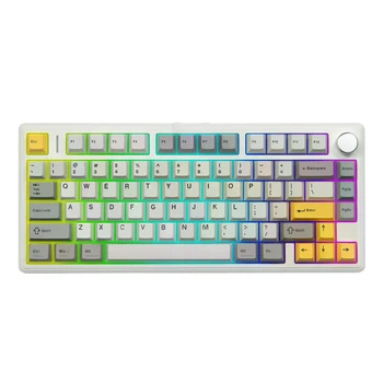 Epomaker TH80 V2, White Безшумна механічна бездротова клавіатура
