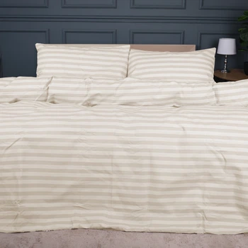 Комплект постельного белья MirSon Ranforce Elite 17-0604 Stripe Yellow 143 x 210 см (2200008052591)
