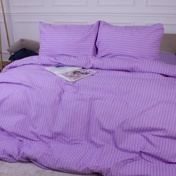 Комплект постельного белья MirSon Ranforce Elite 17-0618 Stripe Purple 143 x 210 см (2200008203221)