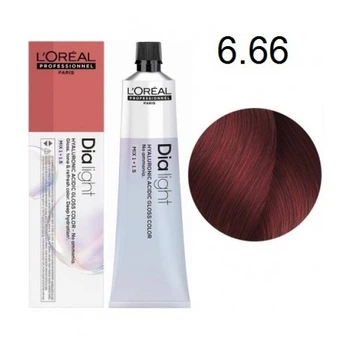 Краска L'Oreal Professionnel Dia Light (Gold & Copper & Red Series) - 6.66 Тёмный блондин красный интенсивный-60мл.