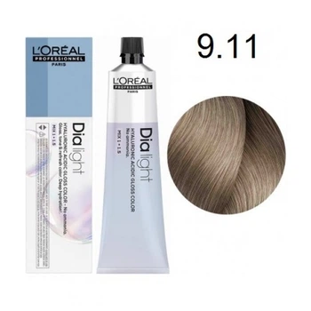 Фарба L'Oreal Professionnel Dia Light (Ash Series) - 9.11 Дуже світлий блондин попелястий інтенсивний-60мл.
