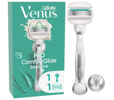 Станок для гоління (бритва) Gillette Venus Pro ComfortGlide Sensitive 5 лез (1 ручка + 1 змінний картридж + настінне кріплення)