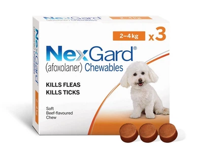 Nexgard (Нексгард) - таблетки для собак від бліх і кліщів S 2-4кг 3 таблетки