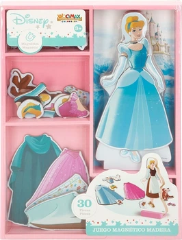 Магнітна гра WOOMAX одягалка Disney Попелюшка 30 деталей 48728 (8412842487284)