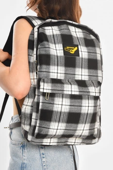 Рюкзак женский текстильный черно-белого цвета Fashion (214726)