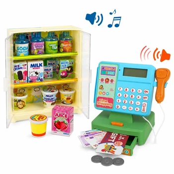 Игрушечный Супермаркет с кассой Fun Shopping интерактивный магазин с витриной, терминалом и купюрами 8888A-6