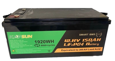 Акумулятор для ДБЖ/інвертора LiFePO4 KAPSUN SCLFP-12.8-150 12.8V 150Ah 1.92KWh 1920Wh (BMS100) пластиковий корпус