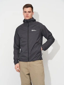 Спортивная ветровка мужская Jack Wolfskin Prelight Octa Jkt M A63770-6000 L Черная (4064886447751)