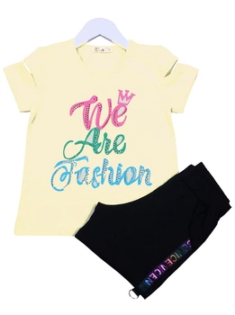 Комплект футболка и шорты для девочки Barmy We Are Fashion желтый 0787 116