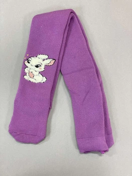 Колготки детские махровые KidStep Зайчик фиолетовые арт.5501-069 92-98