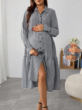Плаття для вагітних SHEIN L Чорно-білий sz25080581243480323