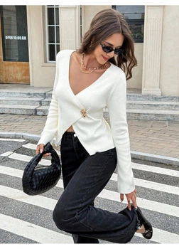 Кардиган SHEIN M Молочный sz25061284815852195