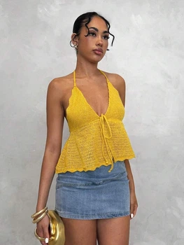 Топ SHEIN S Жовтий sz25041310252995058