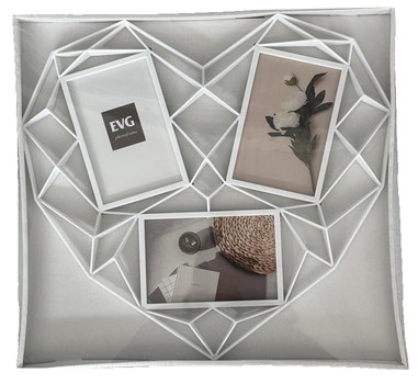Фоторамка-колаж EVG Inno ZB-3-3841 WHITE COLLAGE 3 на 3 фото 10×15 см білий