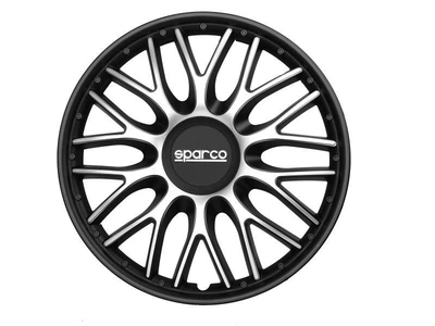 Комплект ковпаків 14" Sparco 1496SVBK срібний із чорним
