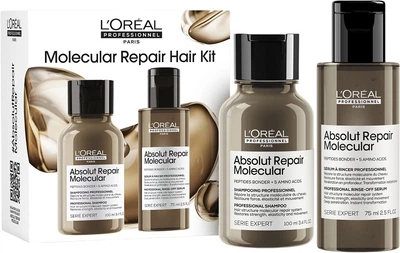 Набір по догляду за волосся L’Oreal Professionnel Paris Absolut Repair Molecular Шампунь 100 мл + Сироватка 75 мл (3474637285753)