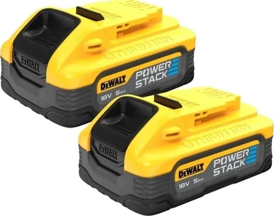 Набір акумуляторних батарей для інструментів DeWalt PowerStack 18 В 5 Аг 2 шт. (DCBP518H2-XJ)