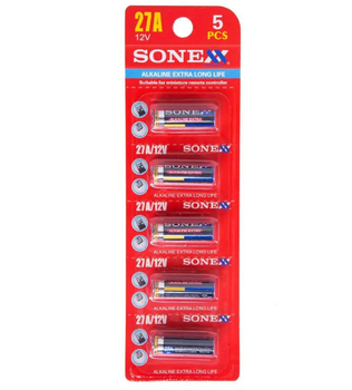 Батарейка Sonex Alkaline 27А 12V блістер 5/50