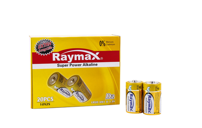 Батарейка Raymax Alkaline LR20 D лужна 2/20