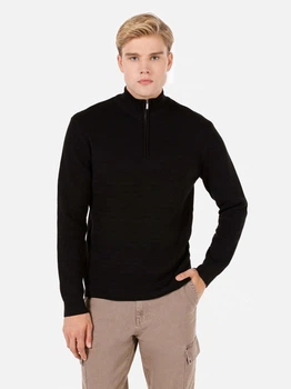 Свитер теплый на молнии мужской Colin's CL1072290BLK S Black (8684112470658)