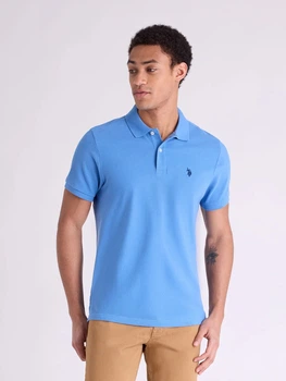 Поло довге чоловіче U.S. Polo Assn 11C581-3O00A(Tranquil Blue) M Синє (786662544686)