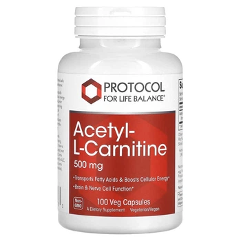 Ацетил L карнітин Protocol for Life Balance (Acetyl-L-Carnitine) 100 капсул PRT10076