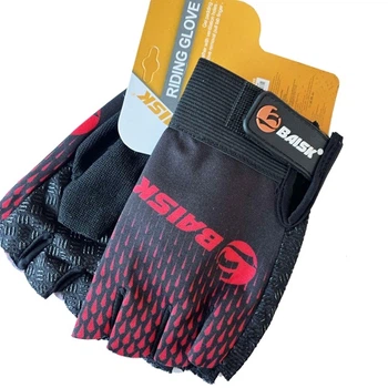 Перчатки для велосипеда Baisk BSK-001 без пальцев Black/Red