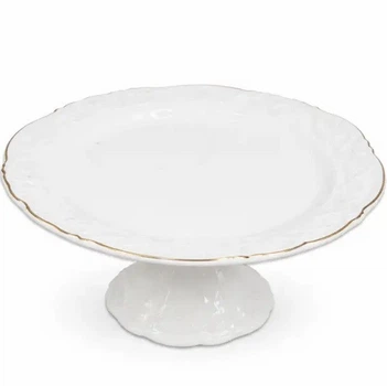 Фарфоровая тортовница на ножке White Cake 20 см 120-YH-HG045