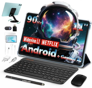 Планшет TECLAST P30 10.1" (4+8)/128Гб Android 14 Черный-голубой (101941302)