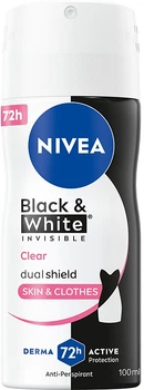 Antyperspirant w sprayu Nivea Black and White Invisible Clear 100 ml (9005800401256)