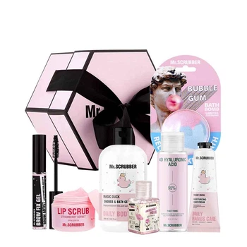 Набір для догляду Mr.SCRUBBER TEEN SET: Гель для душу Mr.SCRUBBER 200мл + Крем Mr.SCRUBBER 30 мл + Тонік Mr.SCRUBBER 80мл + Гель для брів Mr.SCRUBBER 9мл + Cкраб для губ Mr.SCRUBBER 35г + Антисептик Mr.SCRUBBER 30мл + Бомбочка для ванни Mr.SCRUBBER 200г