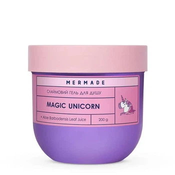 Слаймовый гель для душа Mermade Magic Unicorn для очищения кожи тела с ароматом сладких конфет и зефира 200 мл