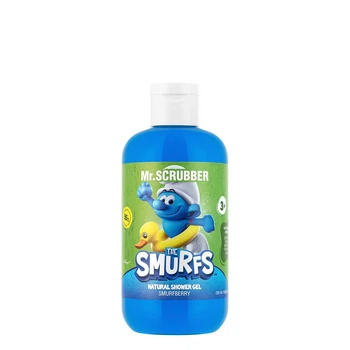 Натуральный детский гель для душа Mr.SCRUBBER Smurfs Natural Shower Gel Smurfberry для очищения кожи тела с цветочно-ягодным ароматом 250 мл