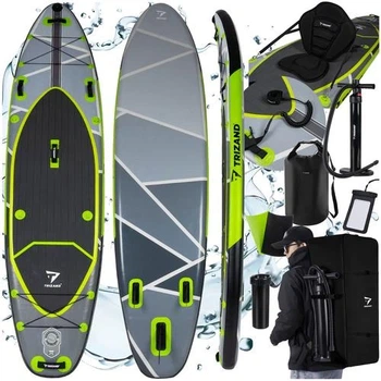 Надувная доска SUP Trizand 335 см для сапбординга с сиденьем, веслом, насосом и комплектом аксессуаров до 150 кг (25260)