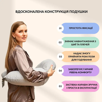 Подушка для годування IDEIA диванчик 60х70х16 см (Горошок), Сірий 000036061