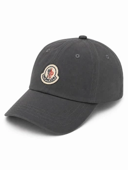 Кепка мужская серая хлопковая Moncler CAP-MONC-001-GRY