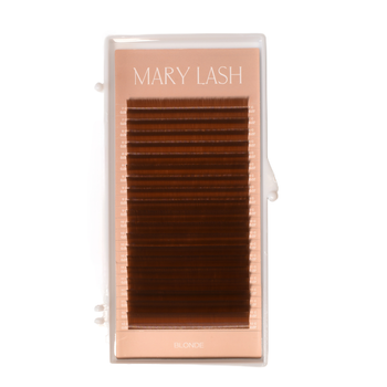 Ресницы для наращивания MARY LASH 0,07 Blonde Honey Brown Volume lashes изгиб C Mix 7-12