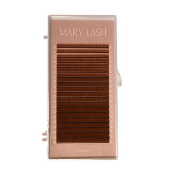 Вії для нарощення MARY LASH 0,07 Blonde Honey Brown Volume lashes Mix 20 ліній