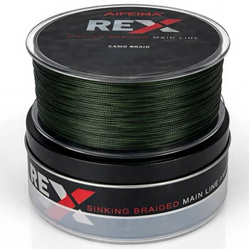 Шнур короповий Feima REX Sinking Braid Green+Black 600 м (0.30 мм/31.5кг)
