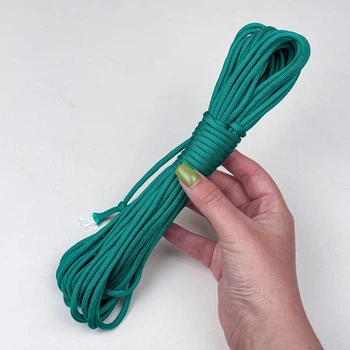 Шнур Paracord 550 3,5мм 10 м паракорд для браслетів, брелоків, нашийників смарагдовий (79500016)