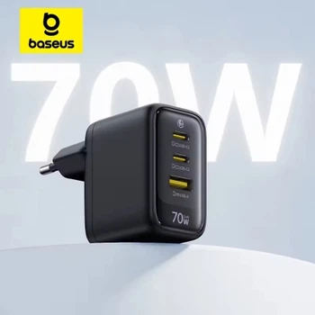Зарядное устройство сетевое 70W Baseus EnerFill FE22 2C+U (E01235)