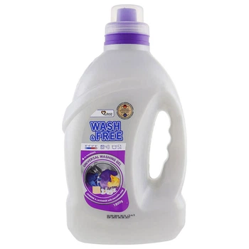 Гель для прання універсальний WASH&FREE Жасмін, лаванда, марсельське мило, 1800 г - 504397