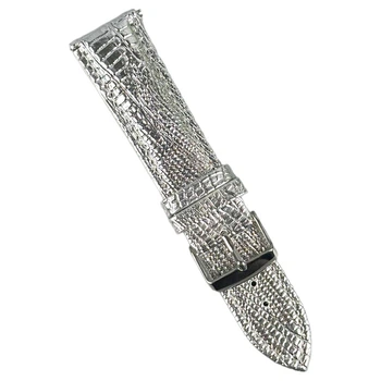 Ремешок универсальный, Leather Crocodile, Серебряный - 687901
